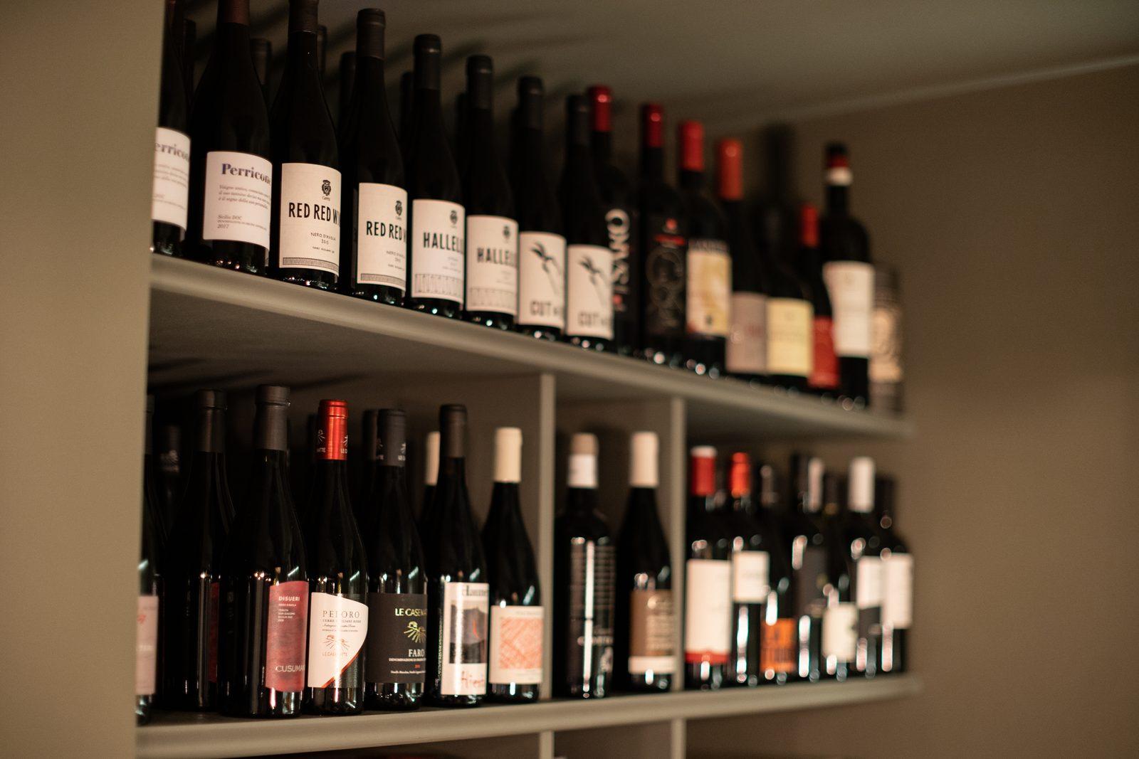 La sélection de vins du restaurant