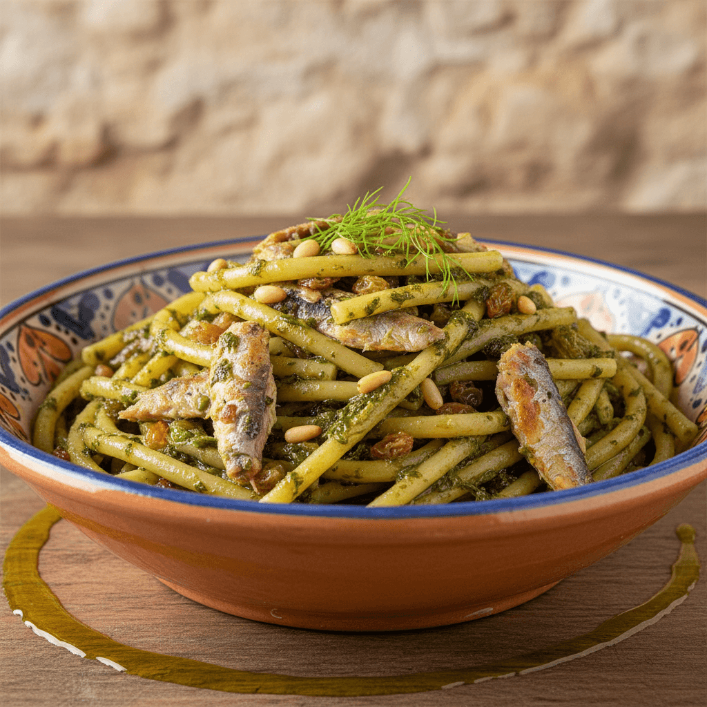 Pasta con le sarde e pestato al finocchietto