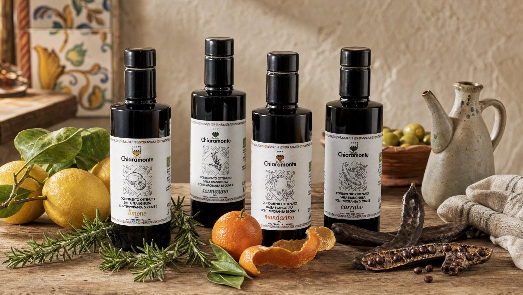 Sicilian flavoured extra virgin olive oils: the secret to enriching any recipe in one gesture
